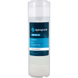 SpiroPure 10x2.5 Polyphosphate Water Filter, Anti-Scale Filter 10 Inch, Hard Water Filter, Scale Inhibitor, Salt Free Water Softener for Shower, Sink, & Whole House