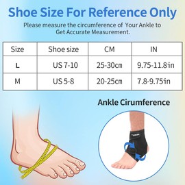 2 PCS Ankle Brace Foot Sleeve with Compression Wrap, Ankle Brace For Arch, Ankle Support, Football, Basketball, Volleyball, Running, For Sprained Foot, Tendonitis, Plantar Fasciitis (L)