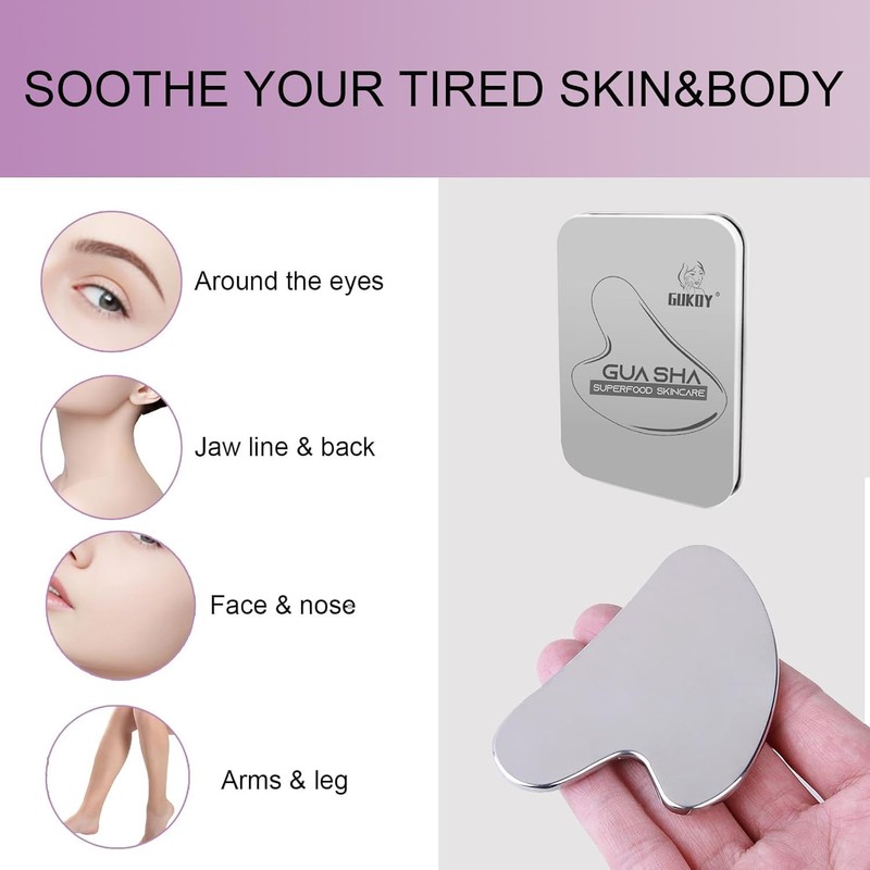 Gua Sha Stones Face Jade Stone Heart Shape Guasha Board