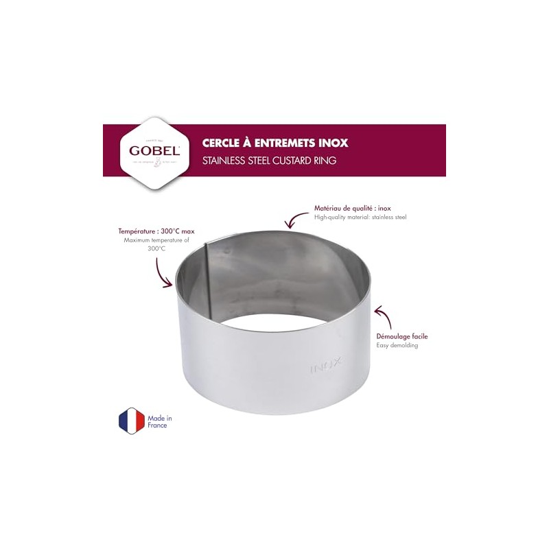 Gobel 865.110 - Molde Pasticceria Rotondo (Acciaio Inox)