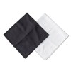 Tokyo Soir Cotton Handkerchief with Rose Embroidery, white