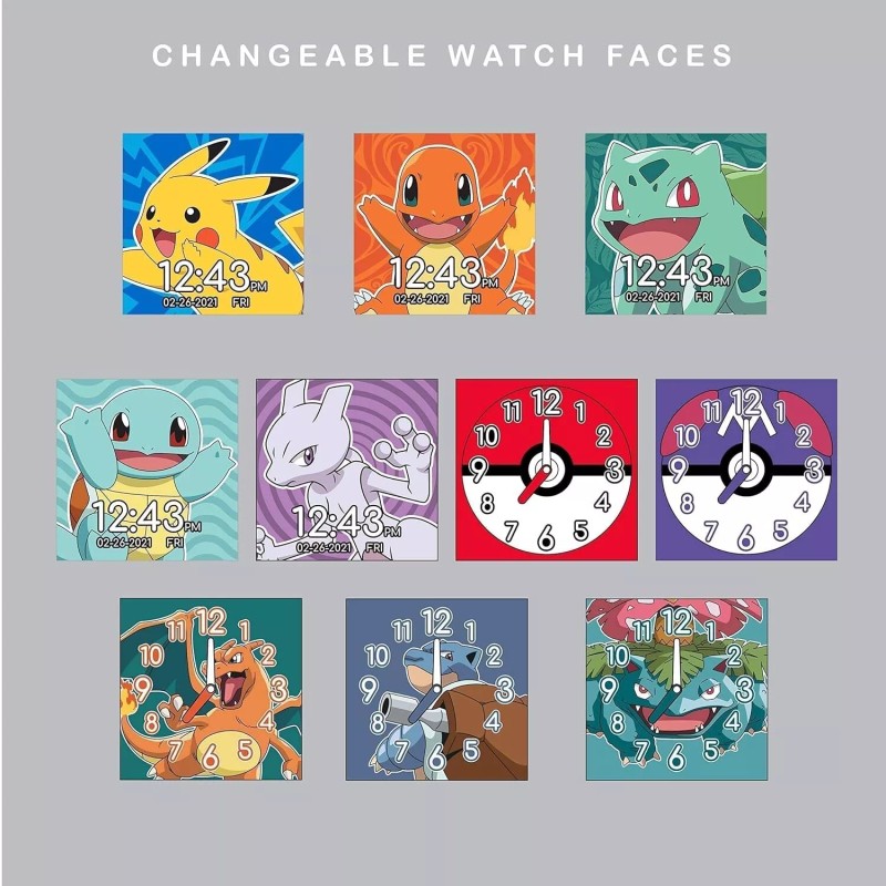 Rarewaves Accutime Kids Pokémon Pikachu Black Digital LED Watch with