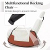 AECOJOY Glider Rocking Chair, Nursery Rocking Chair w/Adjustable Headrest, Side