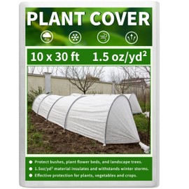 SORANGEUN 10x30ft Plant Covers Freeze Protection, 1.5oz/yd² Frost Cloths, Plant Blanket for Winter Raised Garden Bed, Garden Cover for Snow, Tree, Shrub, Burlap, Rose