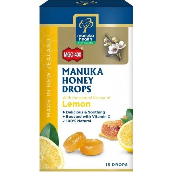 3 x 15 Lozenges MANUKA HEALTH NZ Manuka Honey Suckles Lemon Flavoured