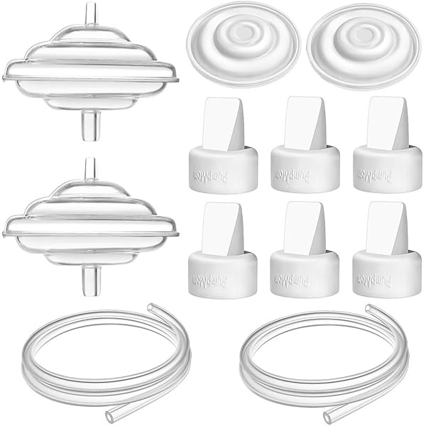 PumpMom-us Breast Pump Parts for Spectra, Replace Duckbill Valves Tubes