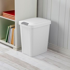 Sterilite 10438004 7.5 Gallon White TouchTop™ Wastebasket