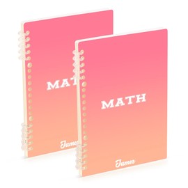 Custom Orange Pink Gradient 2 Pack Spiral Notebook A5 Journal Notebook 60 Sheets 21214698