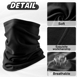 Winter Neck Gaiter for Men & Women, Windproof Fleece Face Mask Cover, Cold Weather Scarf for Skiing, Cycling, Hiking & Outdoor Sports