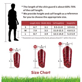 Uantc Soccer Shin Guards - Shin Guards Soccer Youths 2 Pairs - Kids Soccer Shin Guards Cushion Protection Reduce Shocks and Injuries - Shin Guards for Soccer Kids/Adults/Girls/Boys RedPurple L