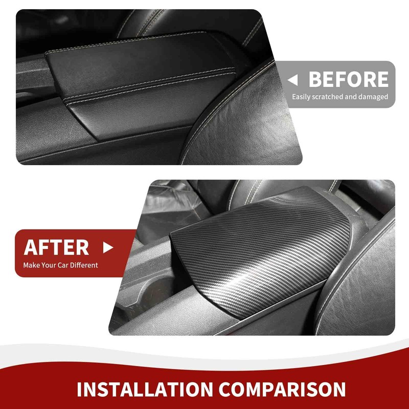 RAZPOY for Camaro Center Console Cover Armrest Box Trim Waterproof
