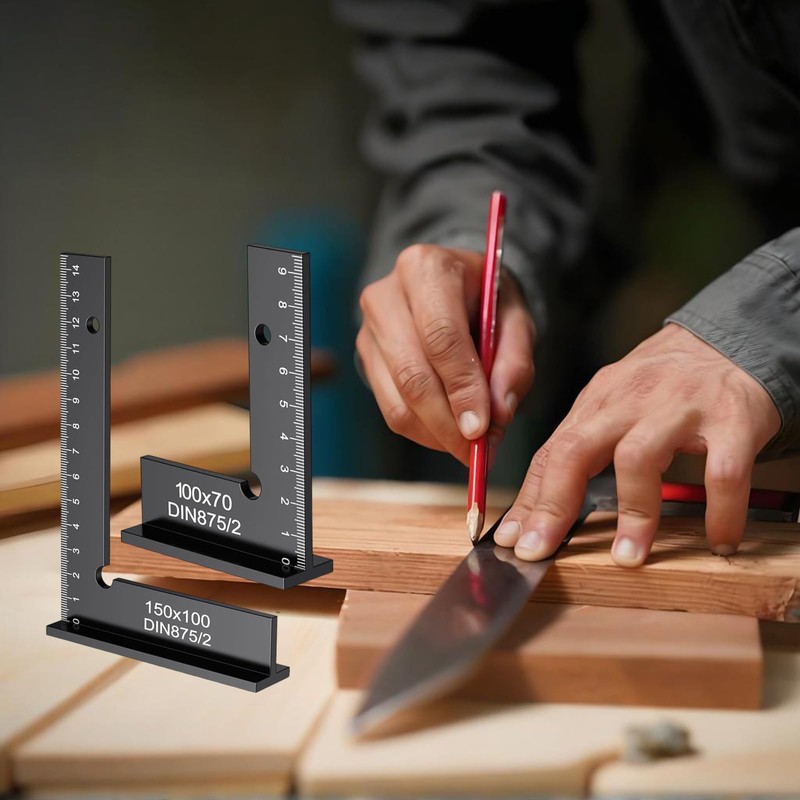 Ylinwtech High Quality Professional Measuring Tool, 90° Try Angle, Solid