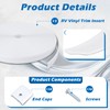 1" RV Trim Molding Insert with Flat Metal End Caps,