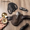 Gentlestache Leather Knife Sheaths for Belt, Pocket Knife Holder, EDC