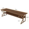 Tribesigns 79-Inch Extra Long Desk, Two Person Desk with Storage