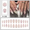 Medium Press on Nails Almond Fake Nails Pink False Nails
