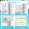 3 Pack Pool Ladder Steps Replacement, 18" Universal Heavy Duty
