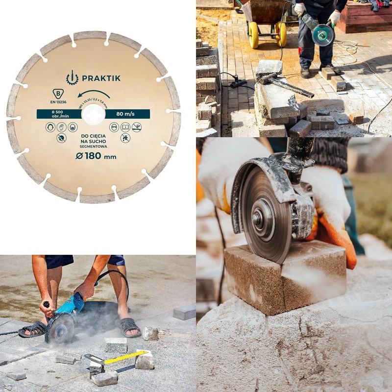 4.5" 115mm Diamond Cutting Disc Stone Cutter Wheel-Segmented for Dry