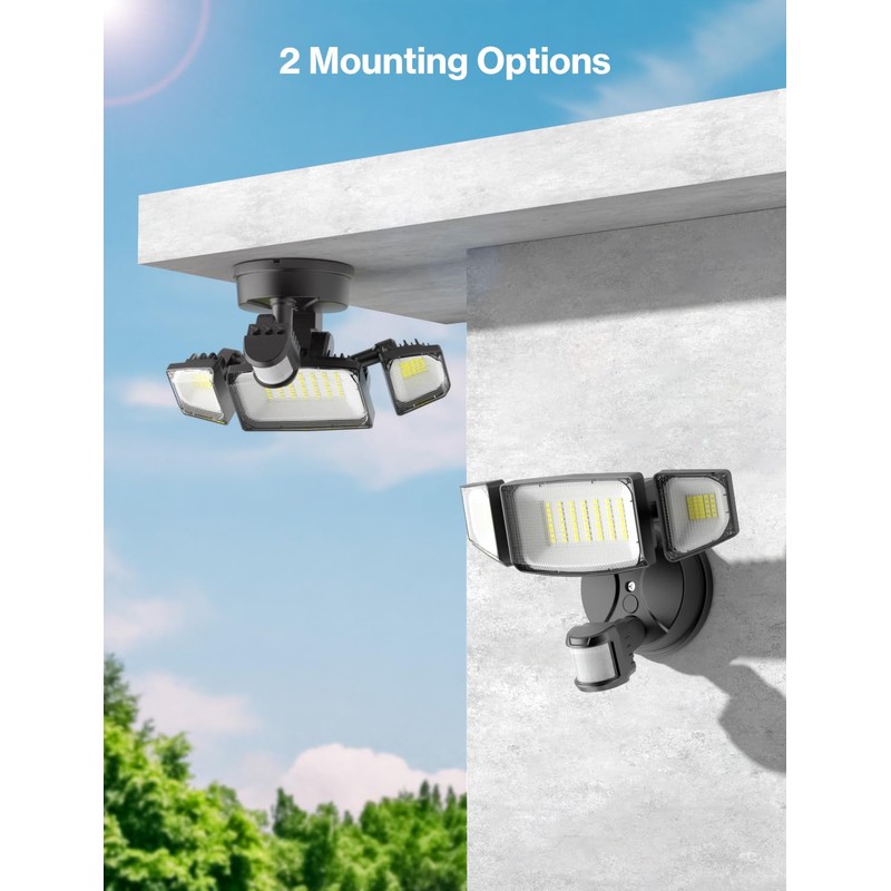 iMaihom 50W Motion Sensor Outdoor Lights, 5000LM Hardwired Motion Sensor