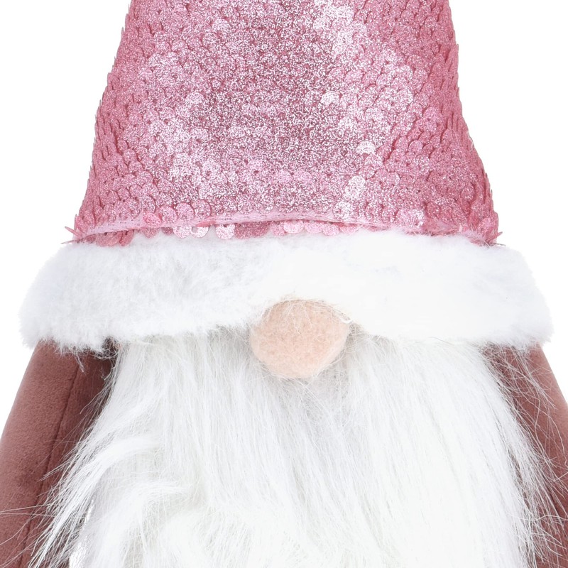 com-four® Pink Christmas Gnome for Christmas Decoration, Winter Figurine as