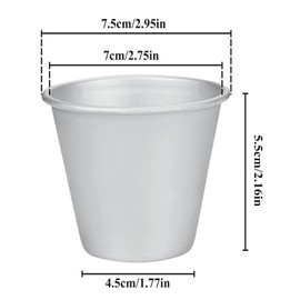 LYSAIMG 8Pcs Pudding Moulds,Aluminum Baking Cups Cupcake Mould Muffin Tin Cupcake Moulds Baking Tool,Round Nonstick Egg Tart Mould Popover Bakeware Tumblers (2.16Inch Height)