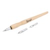 Eboxer Wooden Dip Pen Holder Set, 3 Different Stainless Steel