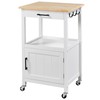 Yaheetech Rolling Kitchen Island with Single Door Cabinet, Kitchen Cart