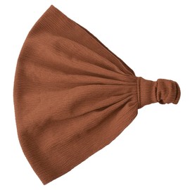 Charm, Thin, Crinkle Color, Plain, Bandana, Hair Band, Triangular Width, Adjustable Size, One Size Fits Most, Brown