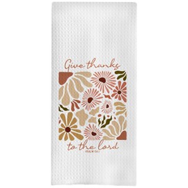 BYRFIIEU Christian Decor Kitchen Towels, Boho Floral Christian Dish Towels Tea Towels, Bible Verse Decor Hand Towels, Christian Gifts for Women, Faith Based Gifts, Christian Home Decor, 16x24 Inch