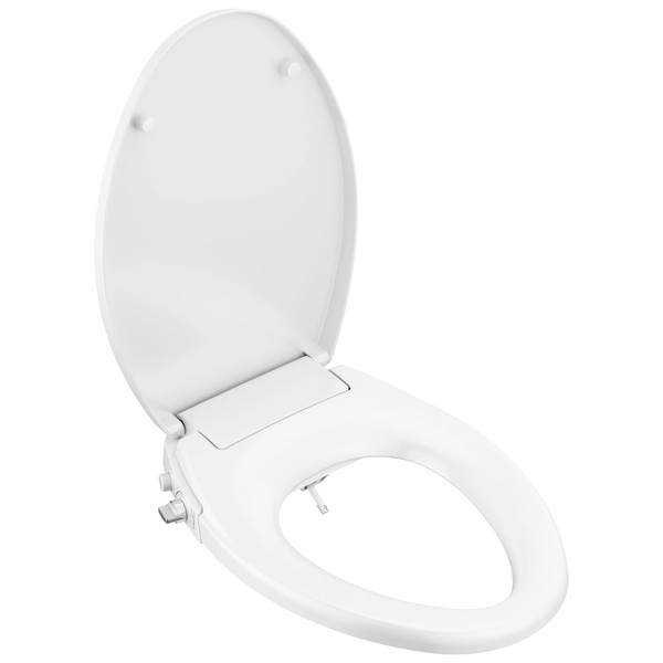 DELTA FAUCET -faucet Refresh Elongated Bidet Toilet Seat, Bidet Attachment for Toilet, Elongated Toilet Bidet, Elongated Toilet Seat, Bidet Sprayer, Toilet Water Spray, White 833004-WH