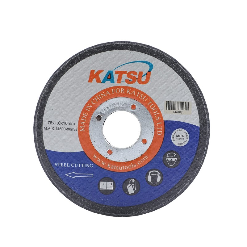 KATSU Steel Cutting Disc 76mm 3 Inch, 10-Piece 1.0mm Metal