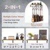 Keebofly Multiple Guitar Wall Mount Hangers with 6-Detachable Hooks &