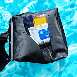 LAQ DESiGN STAYDRY Waterproof Bag, Dry Bag with Shoulder Strap for Swimming, Boating, Traveling, Snorkeling, Kayaking, Fishing, Diving, Hiking, Camping-Large (Black)