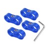 A ABSOPRO 4pcs Blue AN10 19mm Hose Separator Clamp Adapter