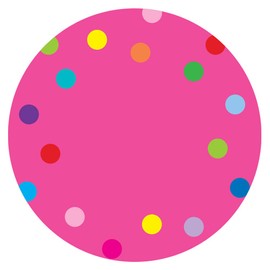 ExcelMark 11"Dots Classroom Floor Decal (Pink)