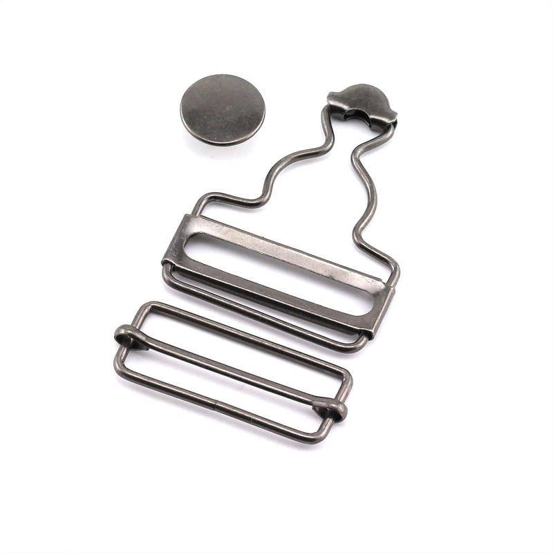 PZRT 4 tirantes negros de 38 mm, hebilla ajustable, cinta