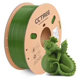 CCTREE PLA Plus (PLA+) Filament 1.75mm, 3D Printer Filament PLA Pro Stronger and Toughness, Dimensional Accuracy +/- 0.03 mm, 1KG Spool (2.2 lbs), Fit Most FDM 3D Printers, Olive Green
