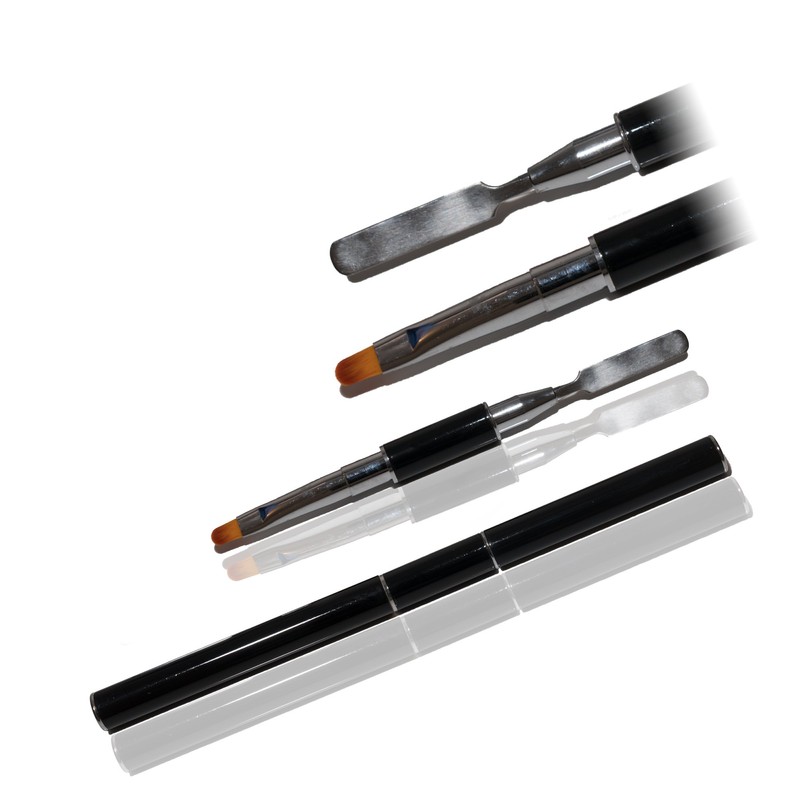 Professional Polyacrylic Gel Brush Cat Tongue with Gel Spatula Size