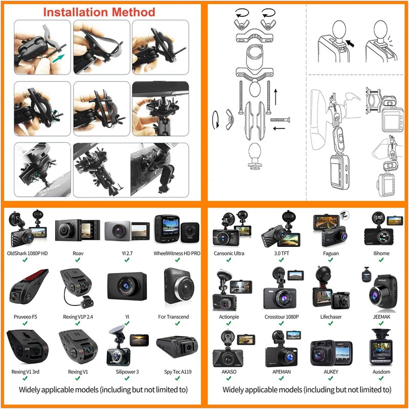 iSaddle Dash Cam Mirror Mount Holder - Professional Rearview Mirror
