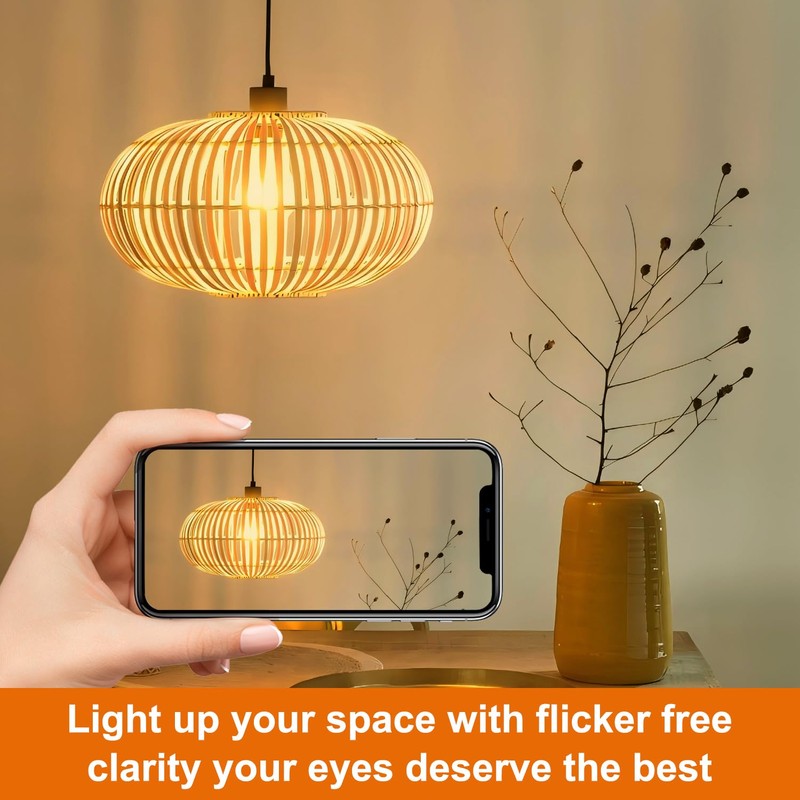 Vinaco A15 LED Bulb 60w, 4 Pack Dimmable No Flicker