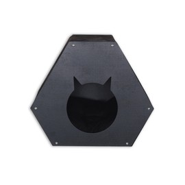 Coco - Cat House Indoor Wooden Pet Kennel - Large Modern Cat Bed Box for Bengal, Ragdoll & Persian Cats - Premium Pet Supplies Heated Cat Cave Furniture for Big House Cats (Natural Solid Wood)