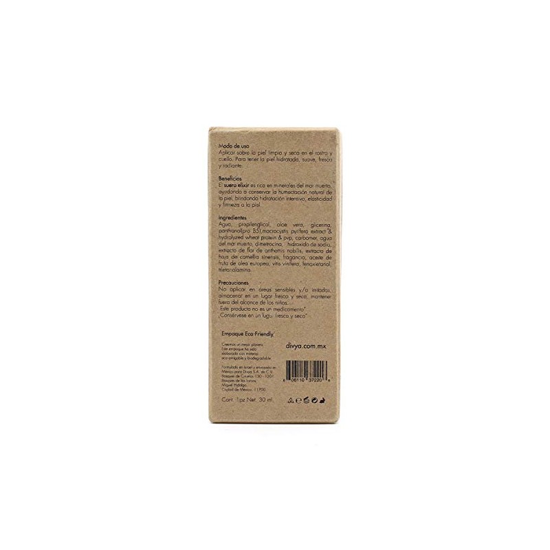 DIVYA l Serum Facial Hidratación Total, Mejora Elasticidad, Regenerador, Antiarrugas