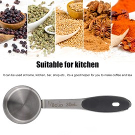 HAOHIZE 30ml Measuring Spoon, 1/8 Cup Measuring Cup, Teaspoon, Measuring Spoon, Coffee Measuring Spoon, Stainless Steel Tablespoon, Coffee Spoon, Kitchen Utensil for Baking