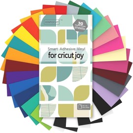 SPECUT XINPOCUT Smart Adhesive Vinyl Permanent (This Product Packaging is Wrong)30 Sheets Actual Size(5.5x12in)-26 Colors - for Cricut Joy Decor Sticker,Accessories and Supplies ,Outdoor, Decoration