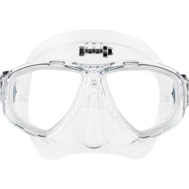 CRESSI Action Cam MaskClear/Clear - Unisex Reduced Volume Dive Mask with Action Cam Mount, Transparent/Transparent, One Size
