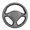MEWANT - Funda para volante de piel negra para Honda