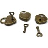 mciskin Vintage Antique Style Mini Archaize Padlocks Key Lock with