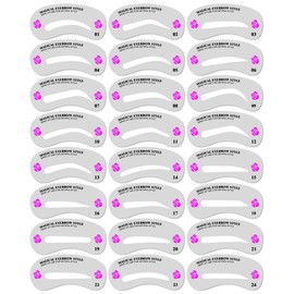KOYOKOMA Eyebrow Templates, Set of 24, Eyebrows, Makeup, Guide, Beauty, Barrier, Care, Women's, Makeup, Easy