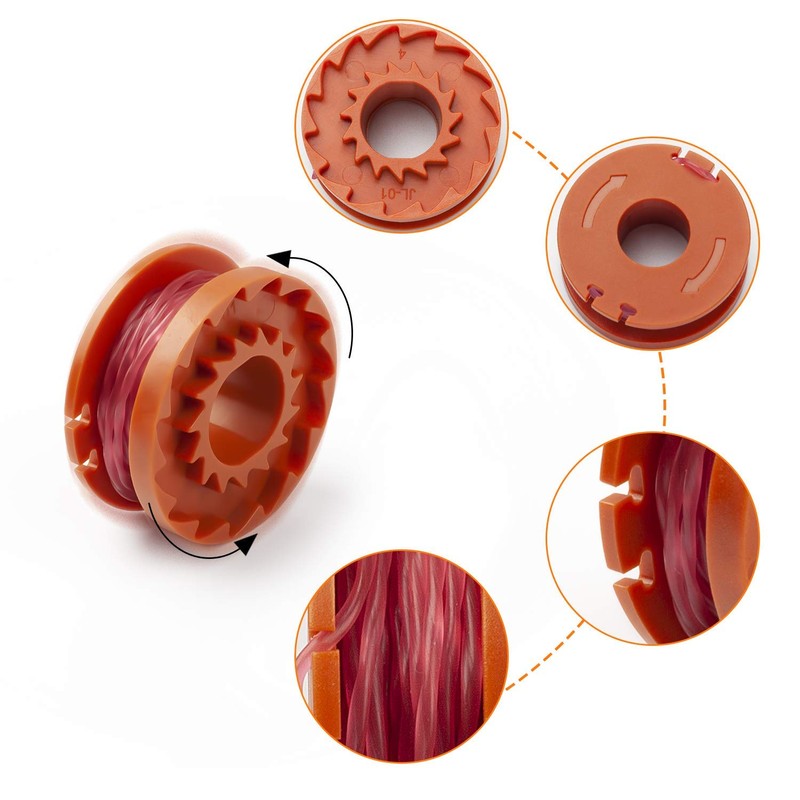 anforee Line String Trimmer, Auto Edger Spools Replacement Compatible for