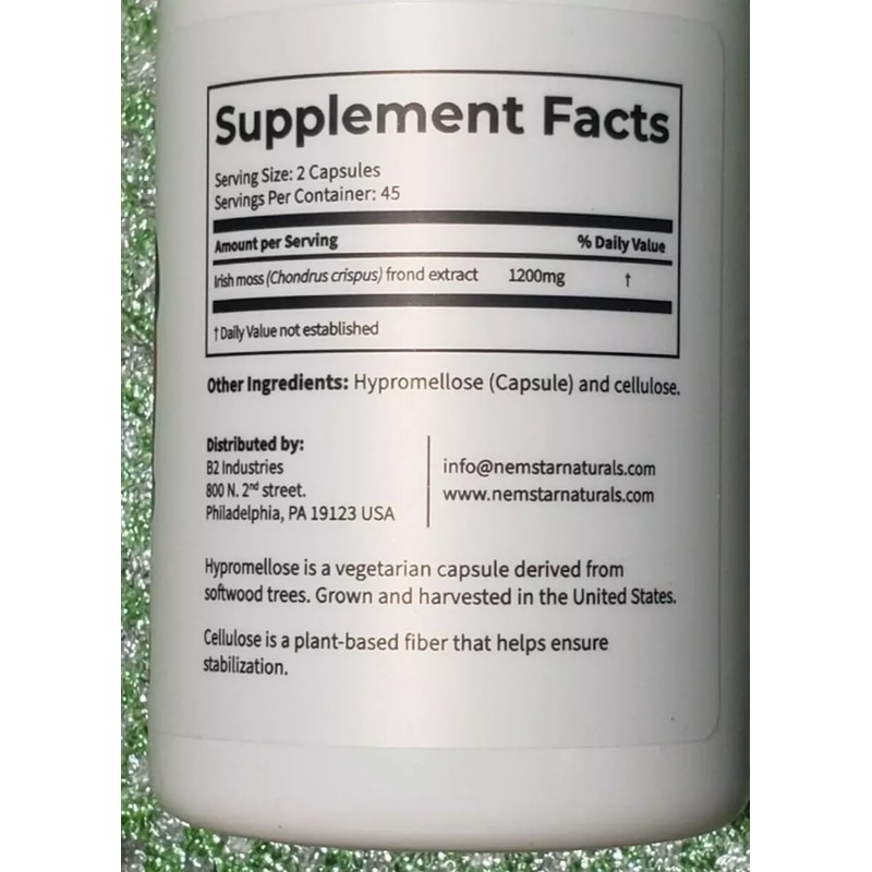 NEMSTAR Naturals - IRISH SEA MOSS - 90 Capsules -